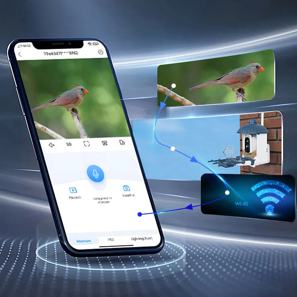 Smart Solar Bird Feeder with 2K HD Camera