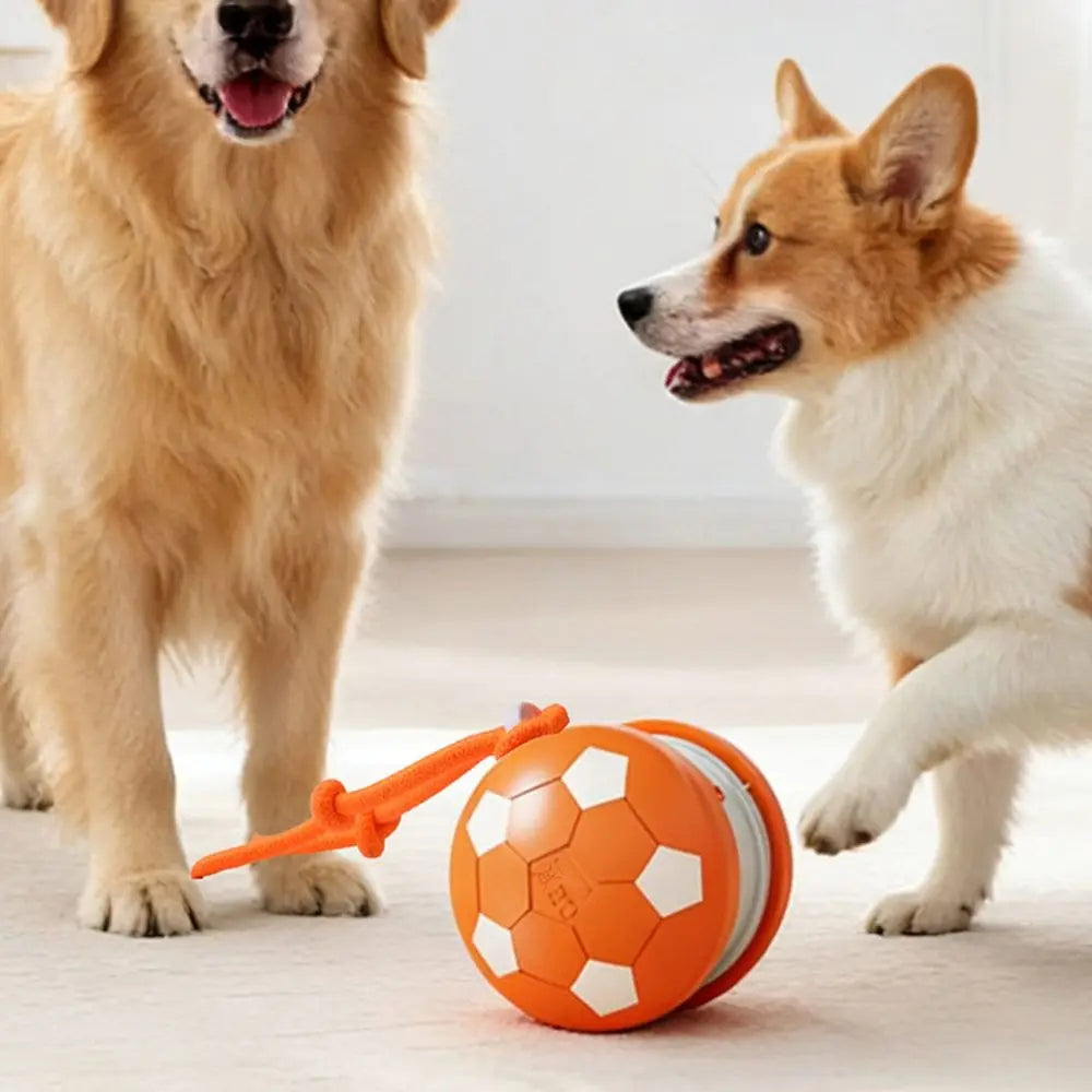 Automatic Pet Interactive Smart Rolling Ball Self-entertaining with Tail Rope Electric Rolling Ball Quiet Obstacle Avoidance