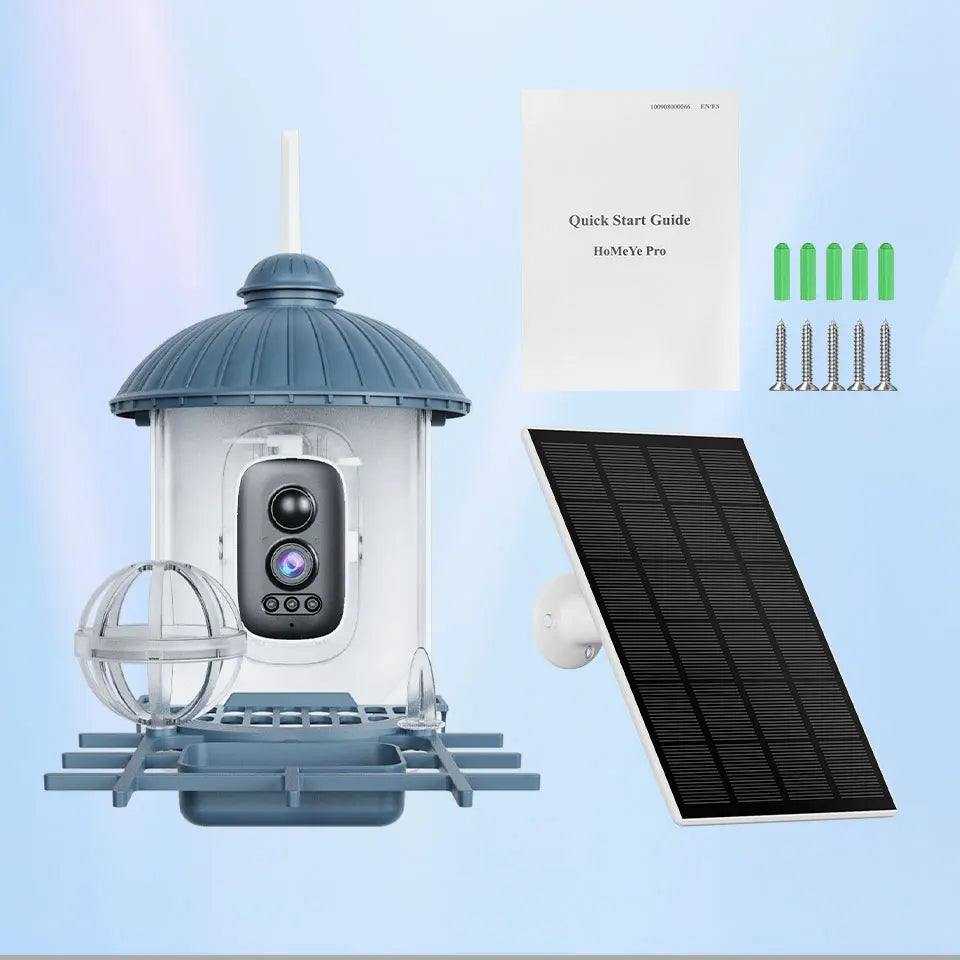 Smart Solar Bird Feeder with 2K HD Camera