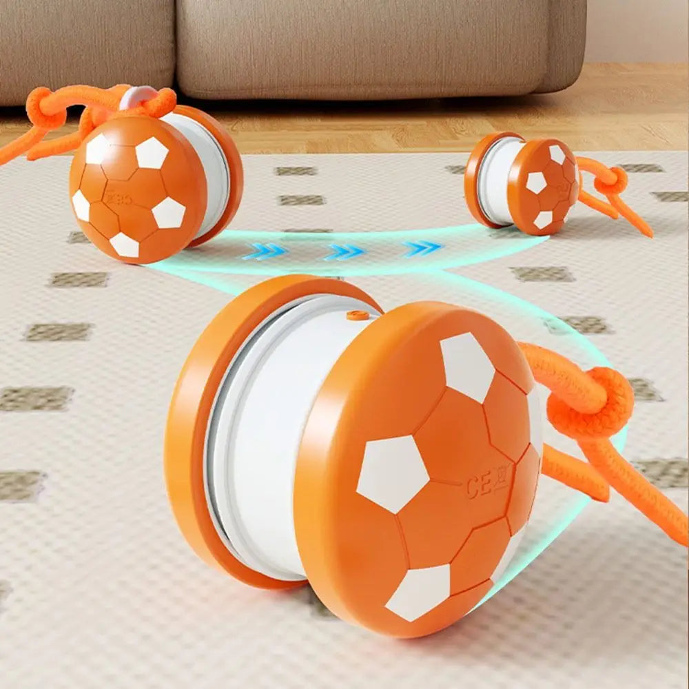 Automatic Pet Interactive Smart Rolling Ball Self-entertaining with Tail Rope Electric Rolling Ball Quiet Obstacle Avoidance