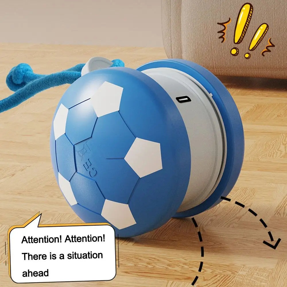 Automatic Pet Interactive Smart Rolling Ball Self-entertaining with Tail Rope Electric Rolling Ball Quiet Obstacle Avoidance