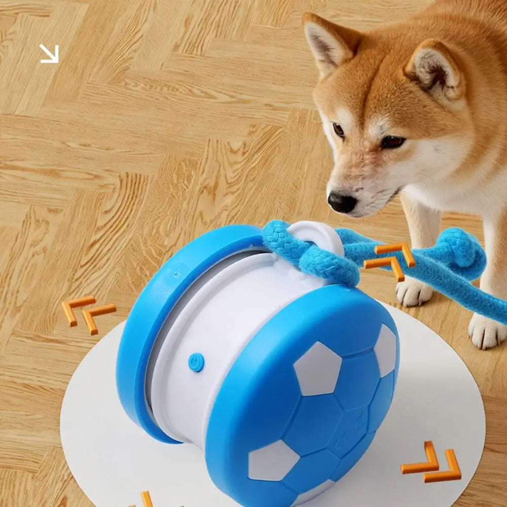 Automatic Pet Interactive Smart Rolling Ball Self-entertaining with Tail Rope Electric Rolling Ball Quiet Obstacle Avoidance